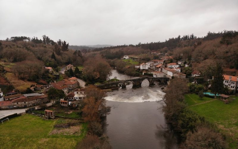 Ponte Maceira vu du ciel 
