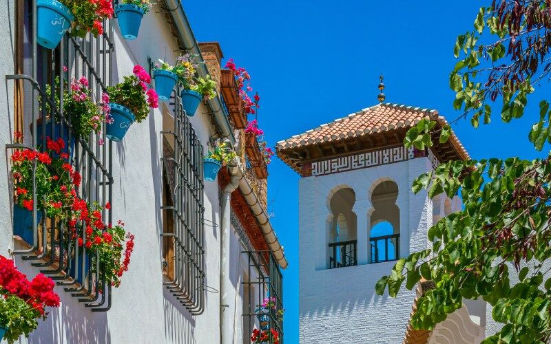 Les maisons blanches typiques du quartier de l'Albaicín