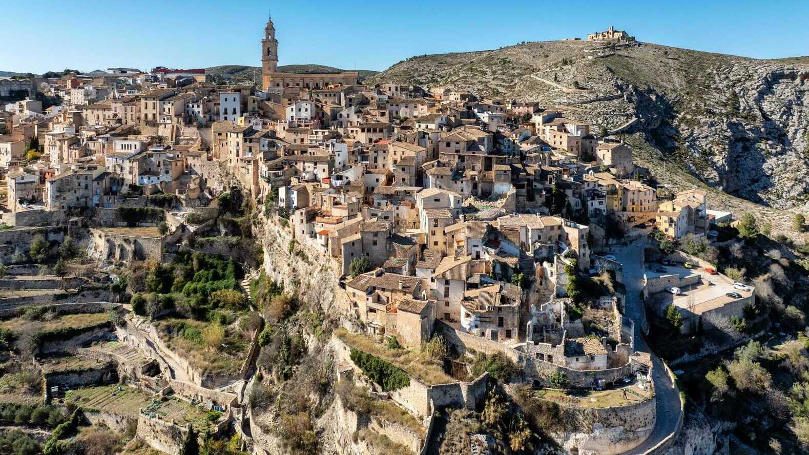 Vue aérienne de Bocairent. | Shutterstock