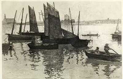 Charles Cottet, Rayon du soir à Camaret. | Colección Zuloaga